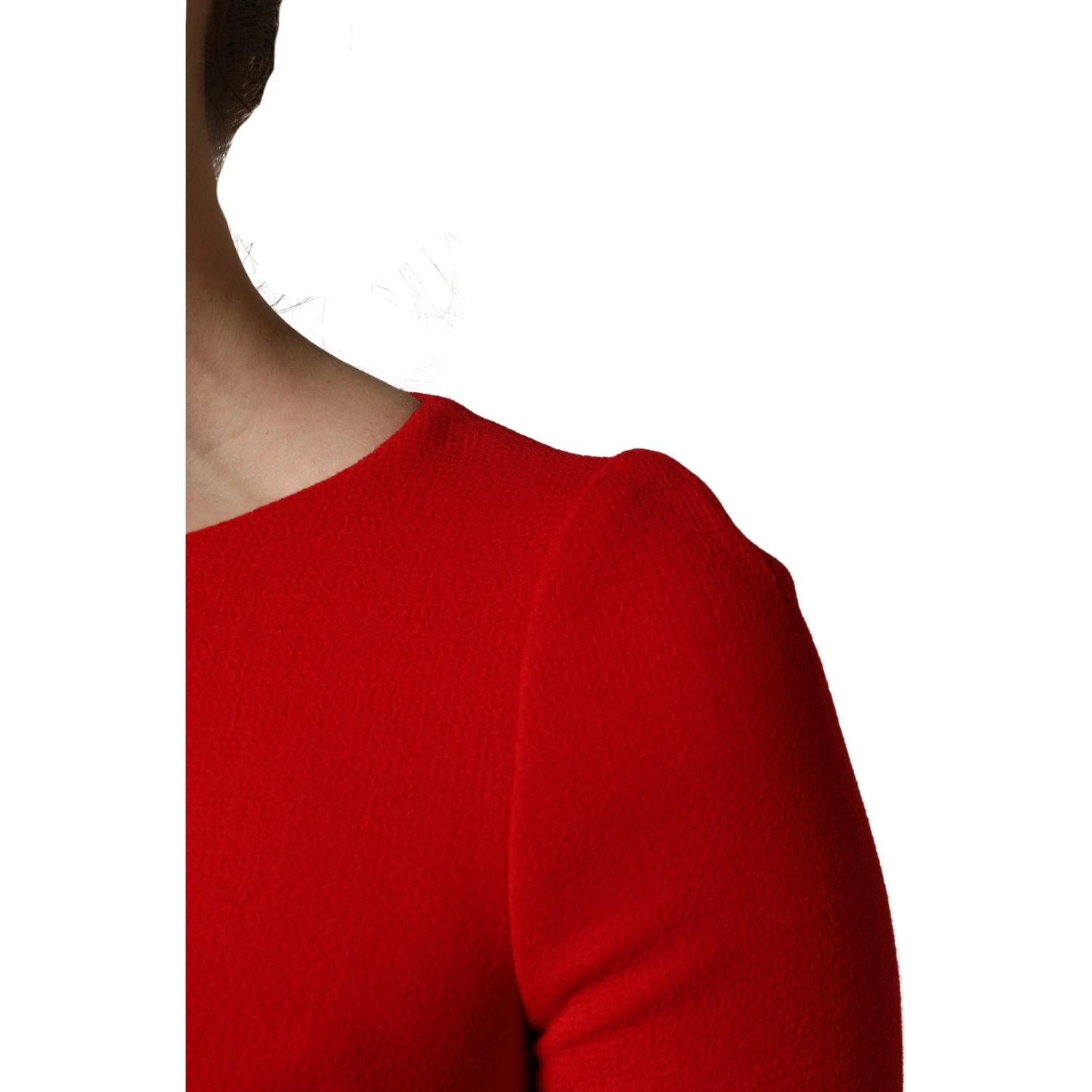 Red Heart Emmbellished Wool Mini  Dress