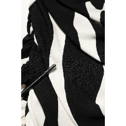 Black White Zebra Print CadyCalf Length Dress