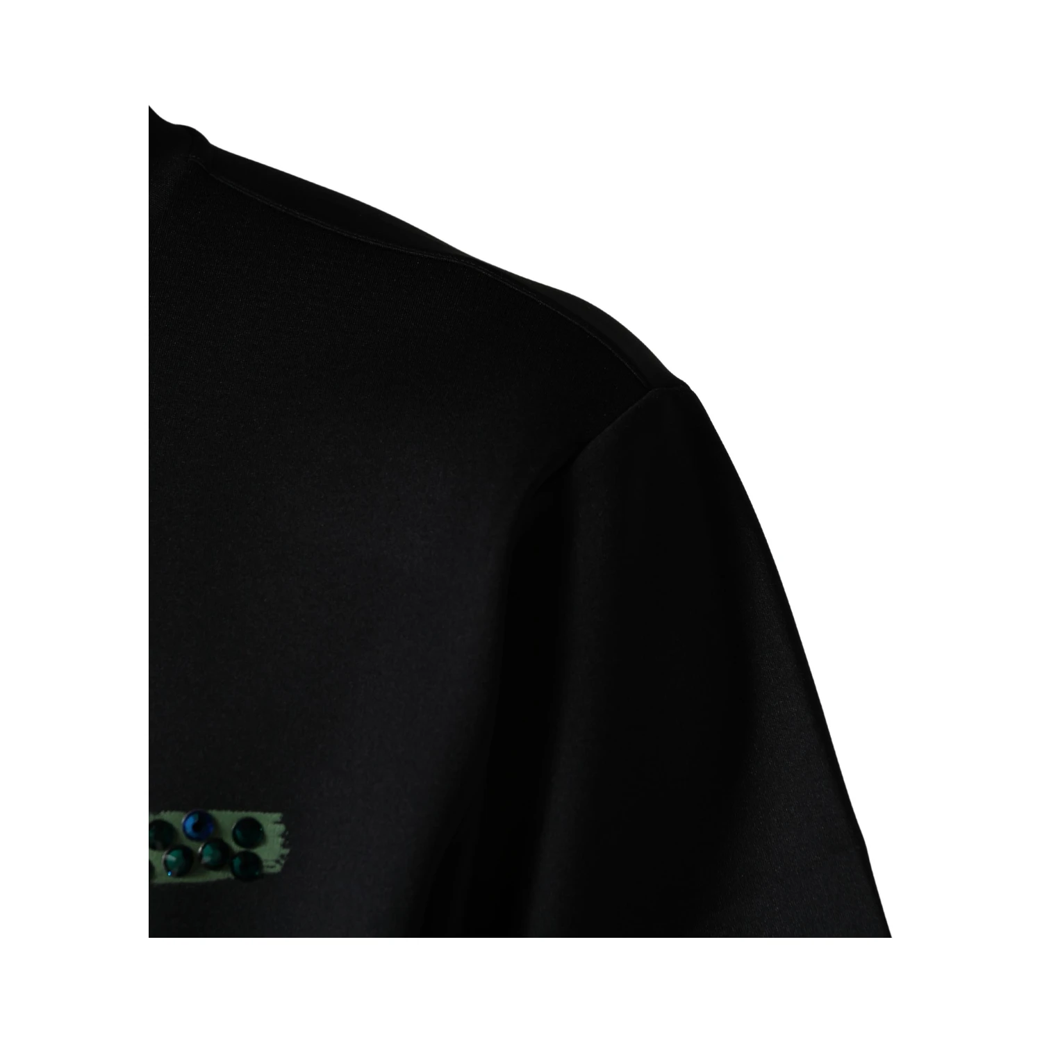 Black Have Fun Embellished Crew Neck T-shirt