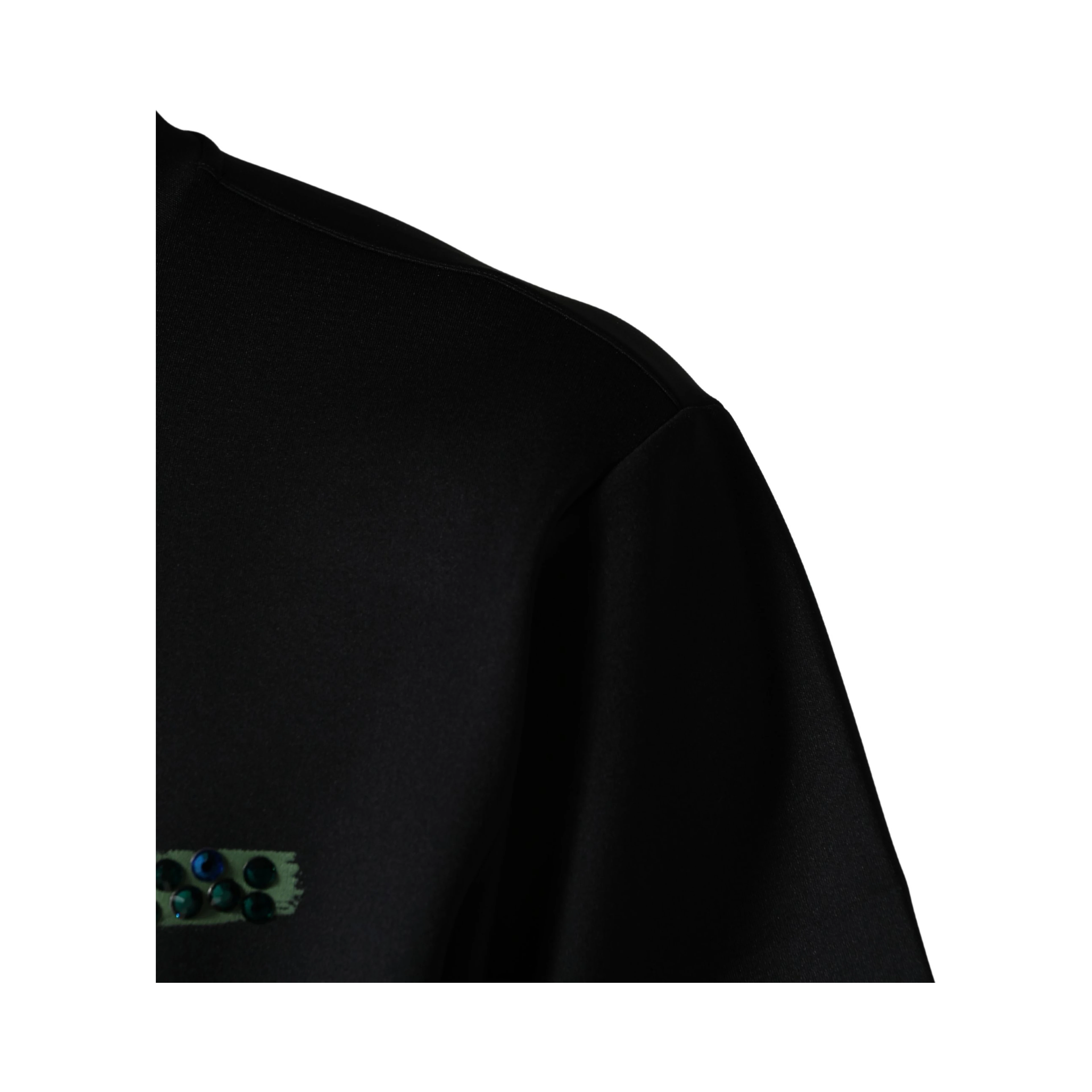 Black Have Fun Embellished Crew Neck T-shirt