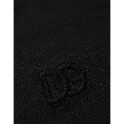 Black Cotton Short Sleeves Crew Neck  T-shirt