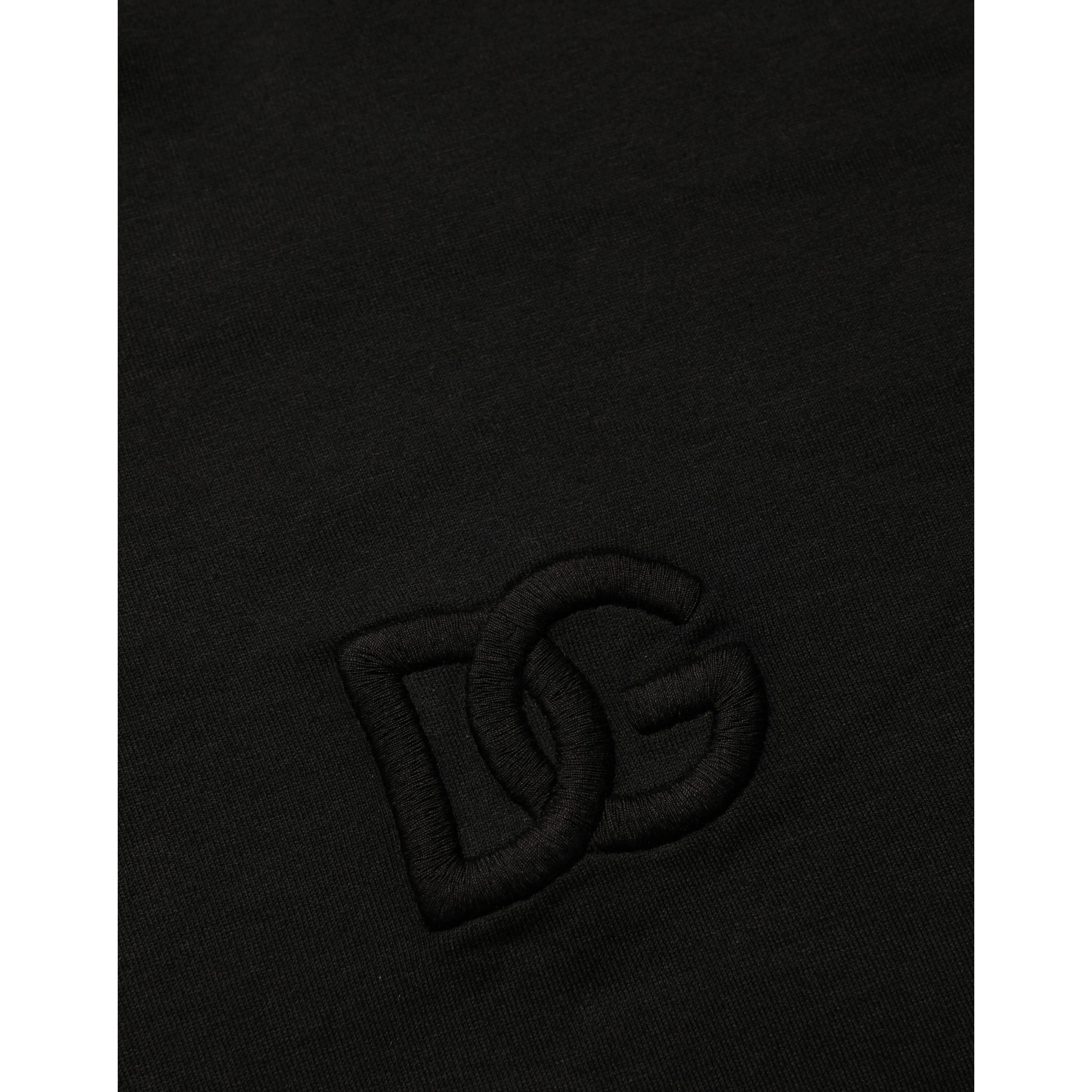Black Cotton Short Sleeves Crew Neck T-shirt