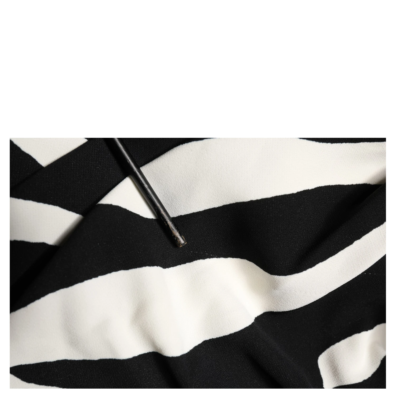 Black White Zebra Print CadyCalf Length Dress
