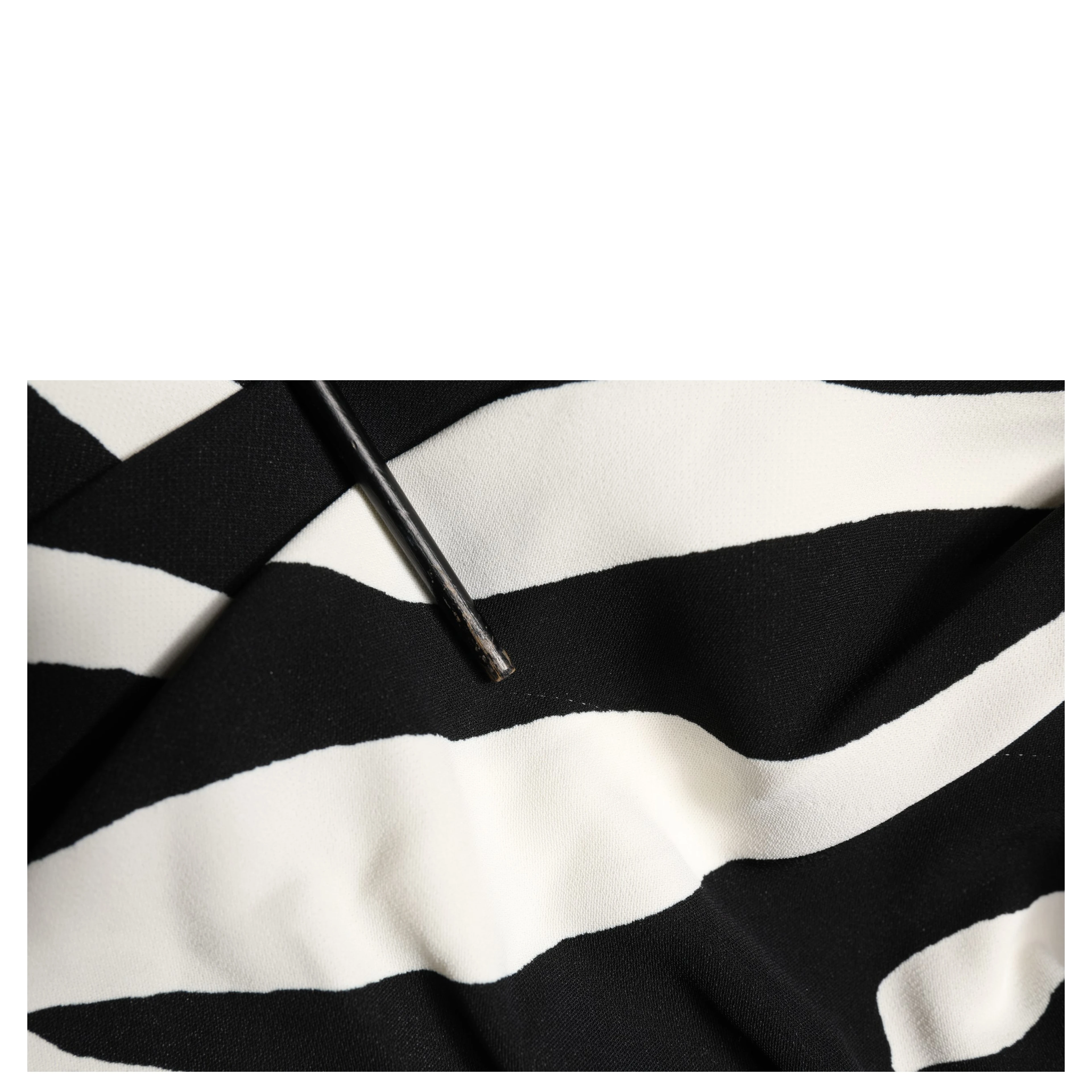Black White Zebra Print CadyCalf Length Dress