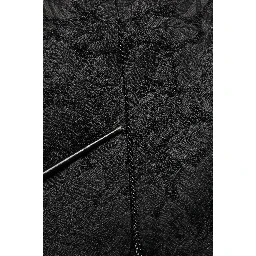 Black Floral Brocade Sheath Knee Length Dress
