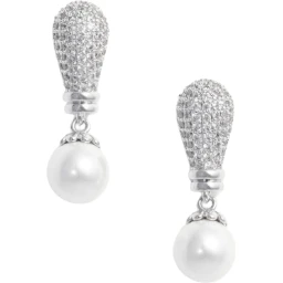 CRYSTAL PEARL DROP EARRINGS