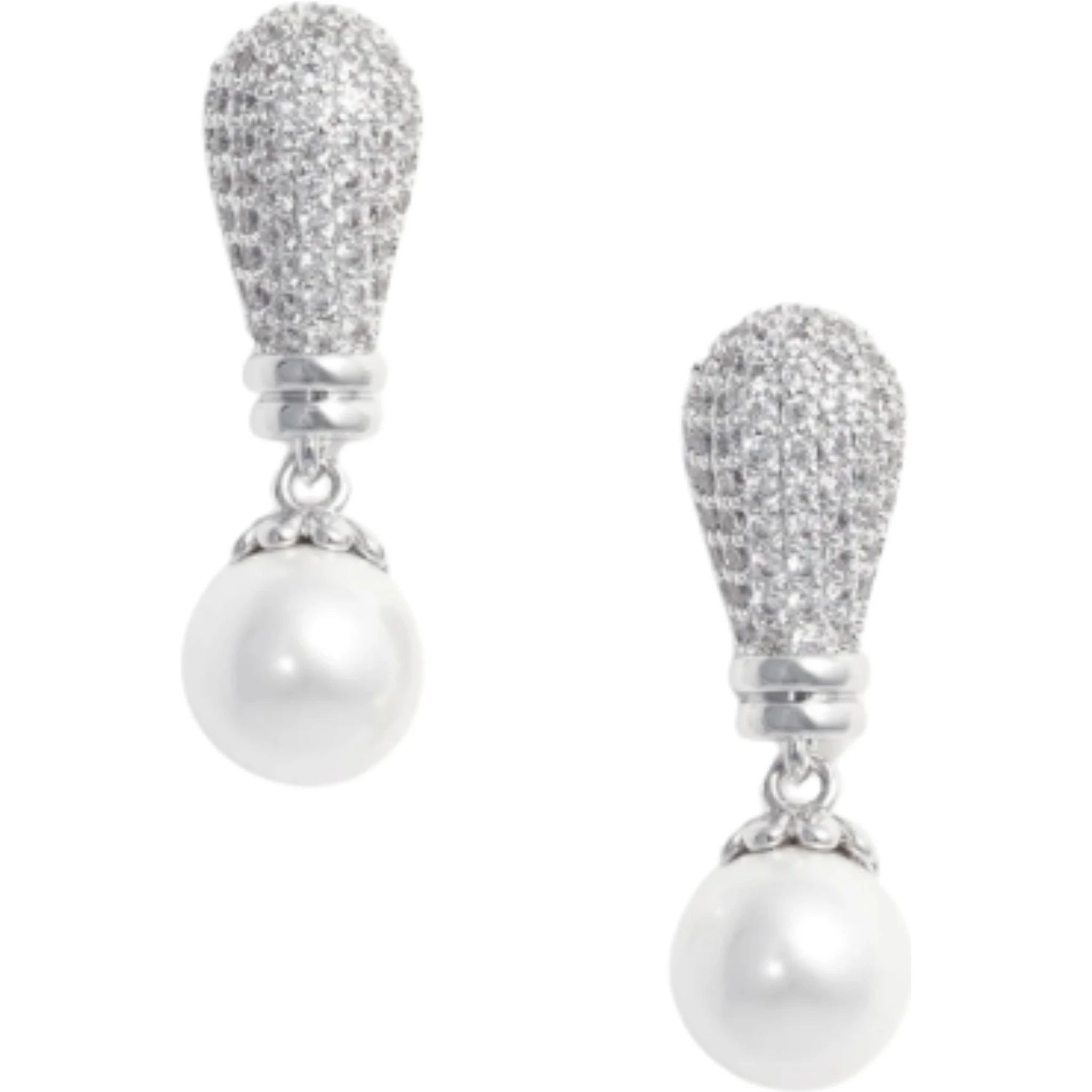 CRYSTAL PEARL DROP EARRINGS