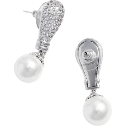 CRYSTAL PEARL DROP EARRINGS