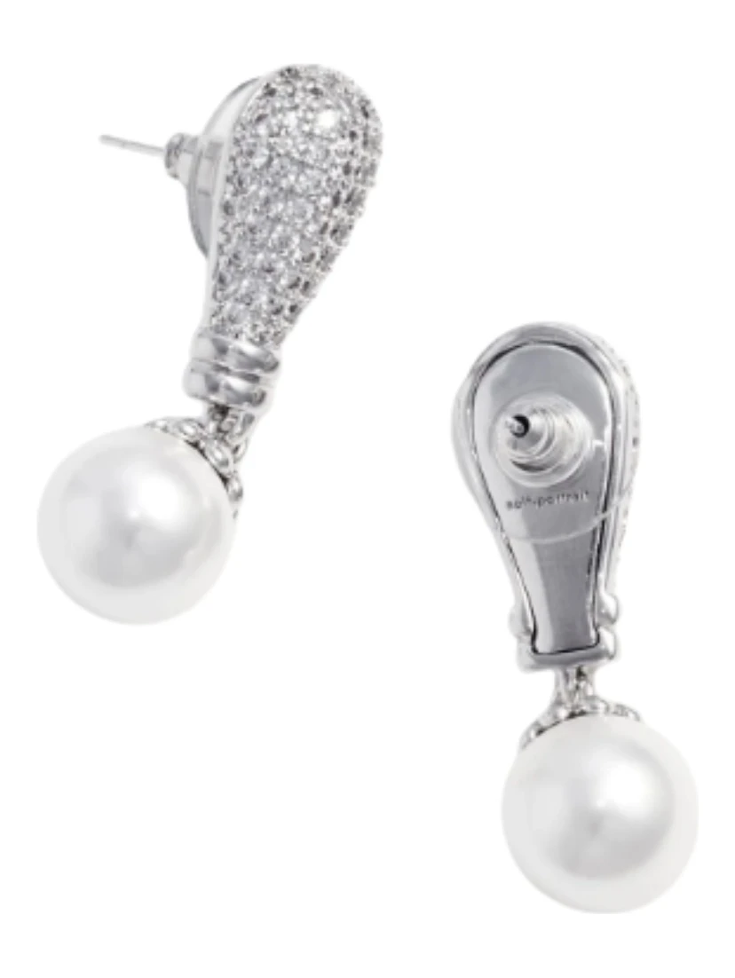 CRYSTAL PEARL DROP EARRINGS