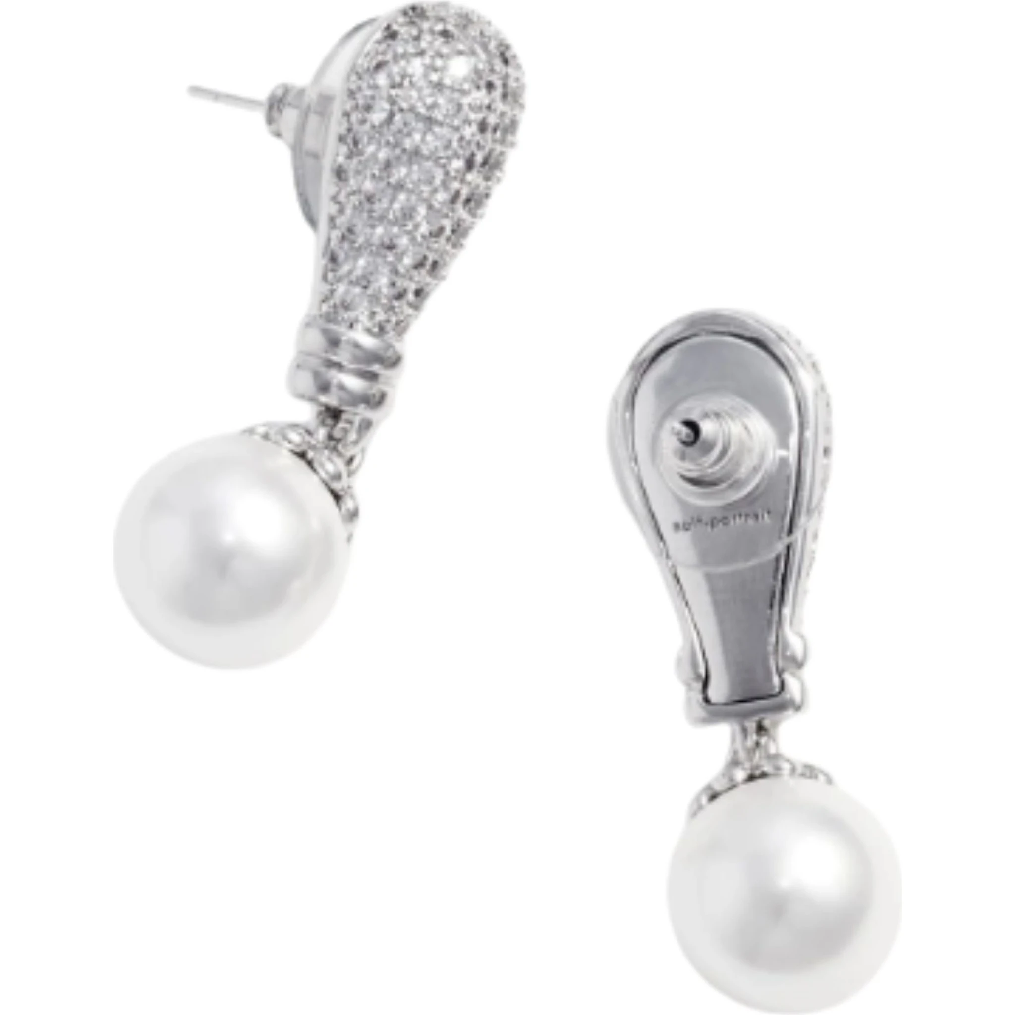 CRYSTAL PEARL DROP EARRINGS