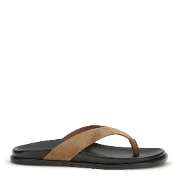 Multicolor Calf Leather Bos Taurus Flip-Flop Sandals