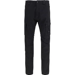Black Cotton Cargo Pants