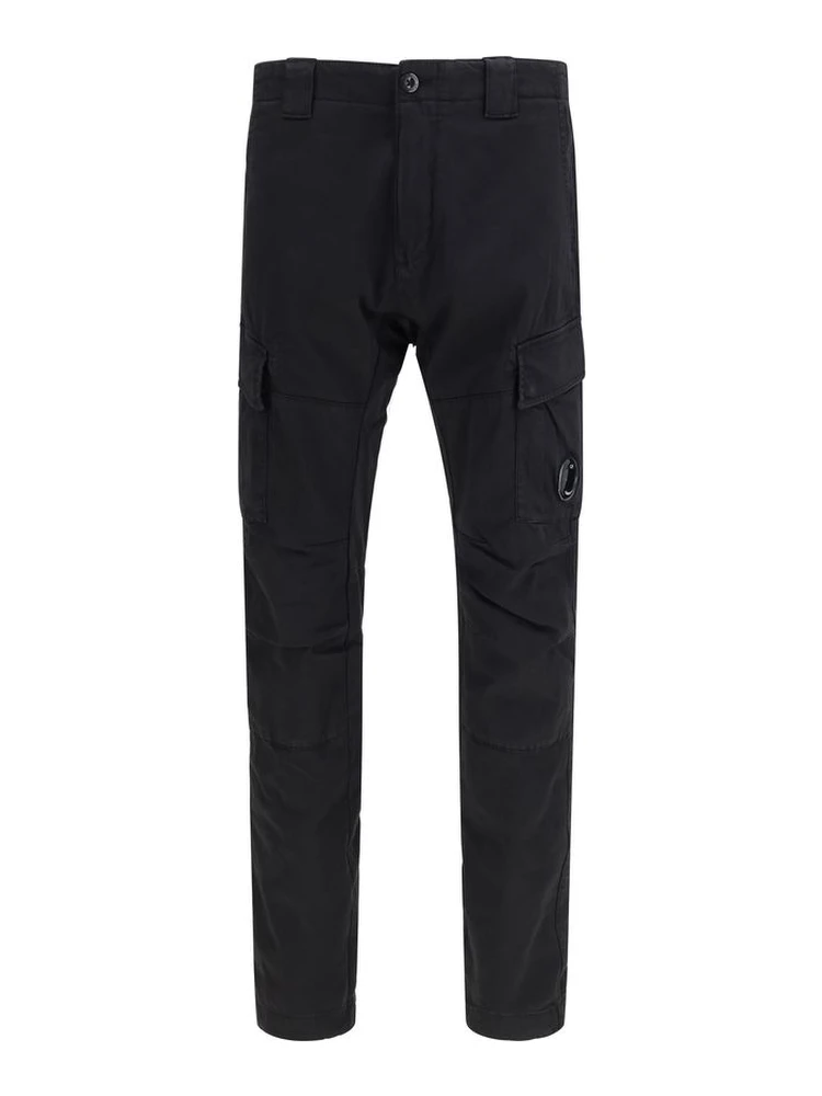 Black Cotton Cargo Pants