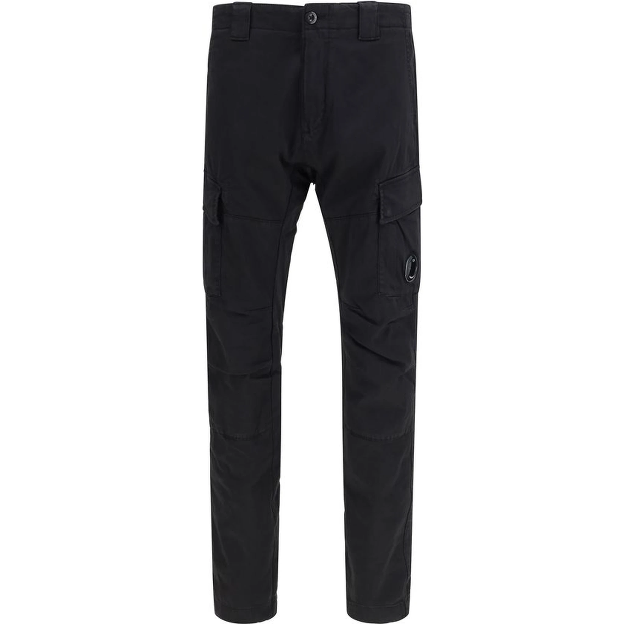 Black Cotton Cargo Pants