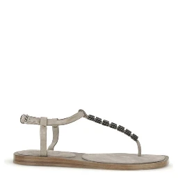 Blue Calf Leather Bos Taurus Strap-On Sandals