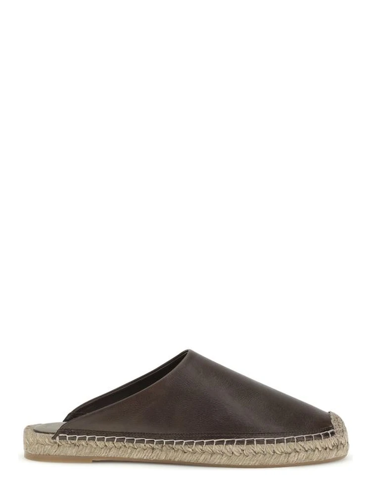 Brown Calf Leather Bos Taurus Mules