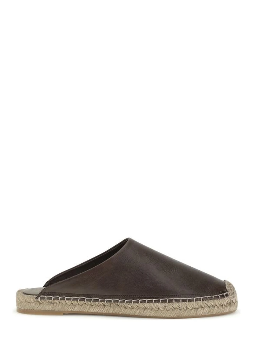 Brown Calf Leather Bos Taurus Mules