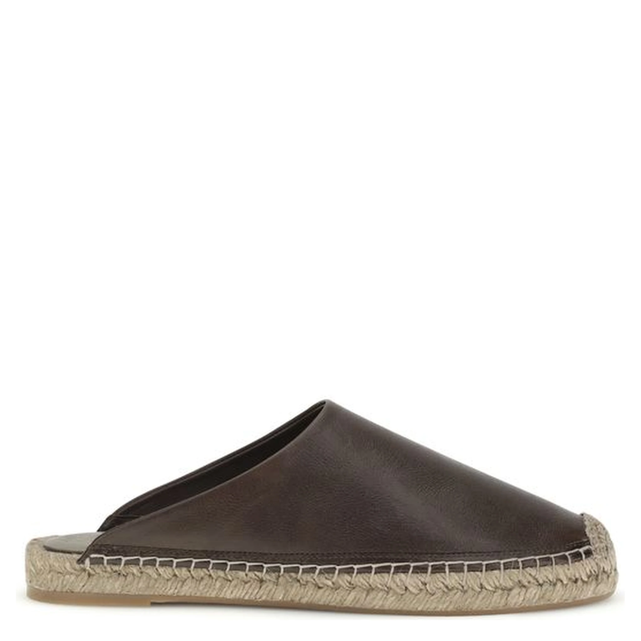 Brown Calf Leather Bos Taurus Mules