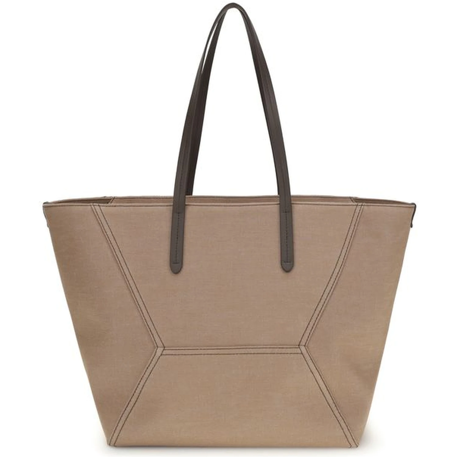 Beige Cotton Shoulder Bag