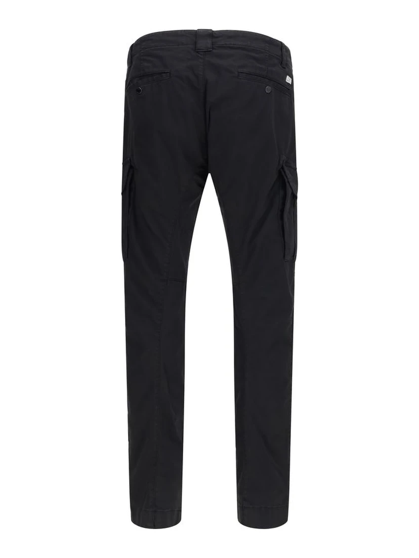 Black Cotton Cargo Pants