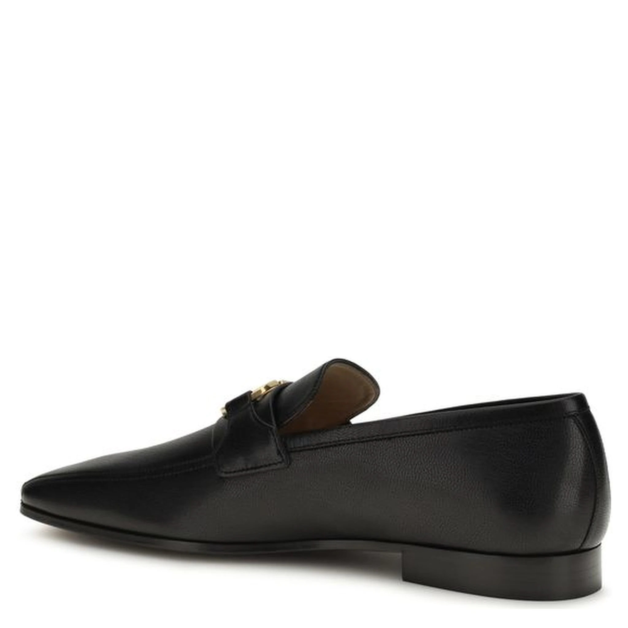 Black Goatskin Slip-On Loafers