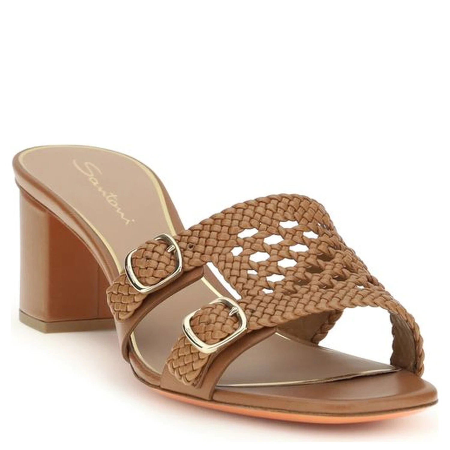 Beige Calf Leather Bos Taurus Platform Sandals