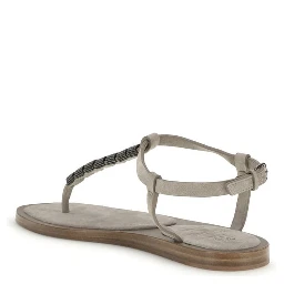 Blue Calf Leather Bos Taurus Strap-On Sandals