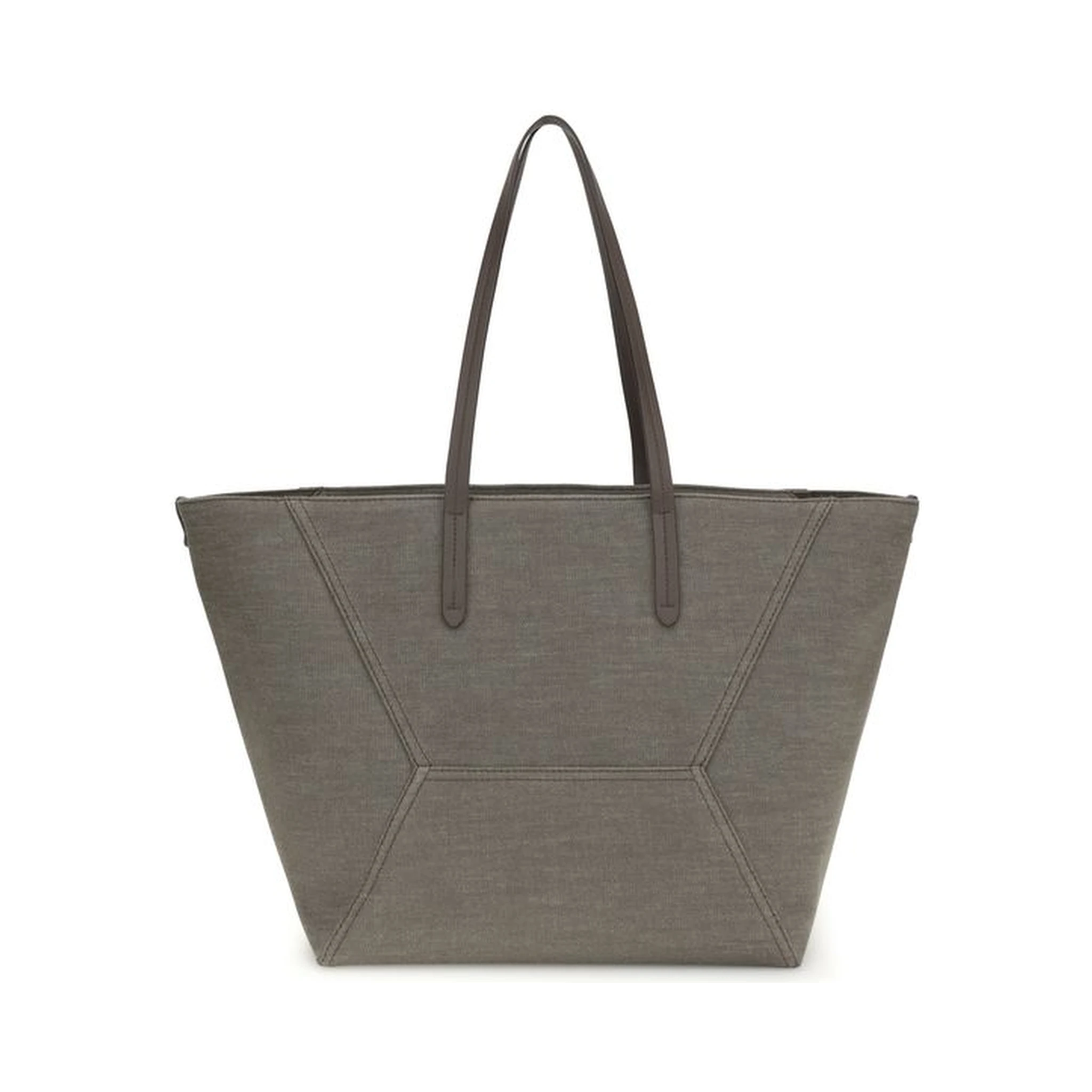 Brown Cotton Shoulder Bag