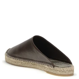 Brown Calf Leather Bos Taurus Mules