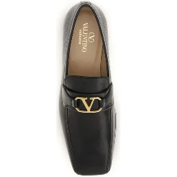 Black Goatskin Slip-On Loafers