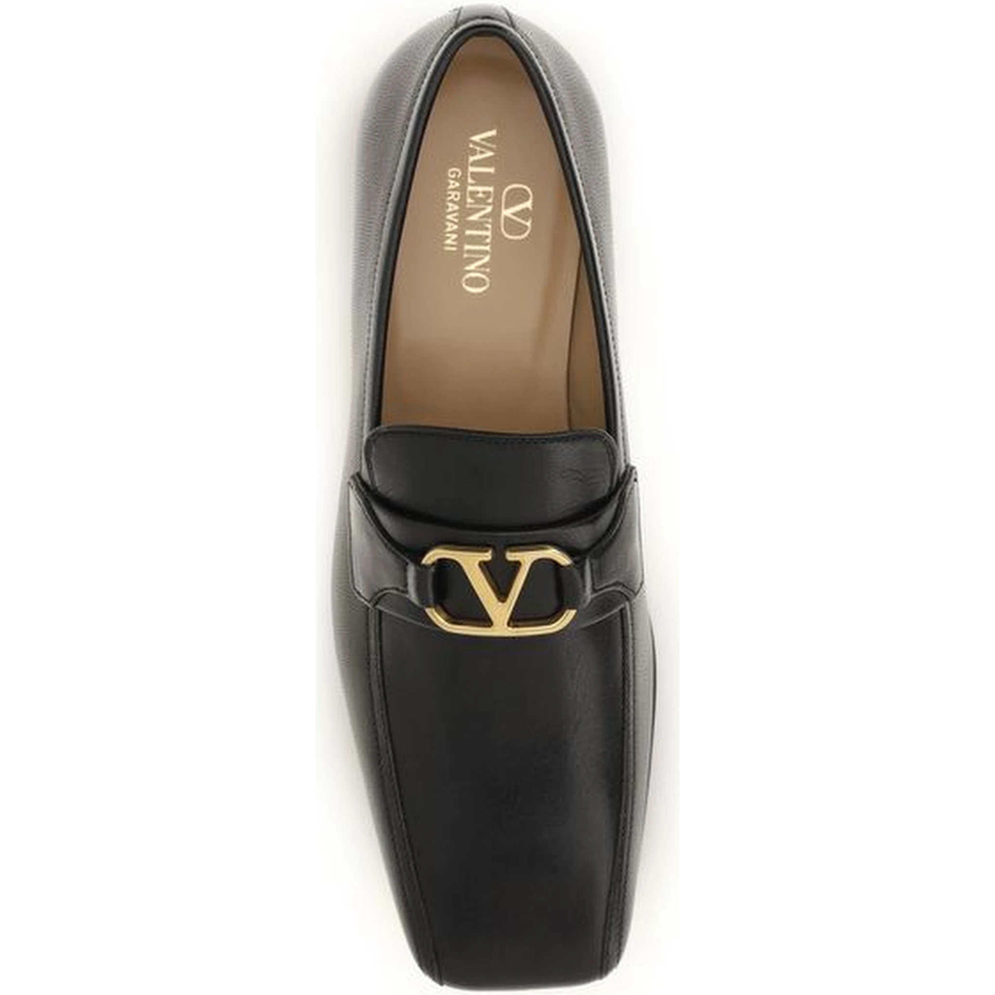 Black Goatskin Slip-On Loafers