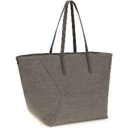 Brown Cotton Shoulder Bag