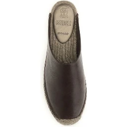 Brown Calf Leather Bos Taurus Mules