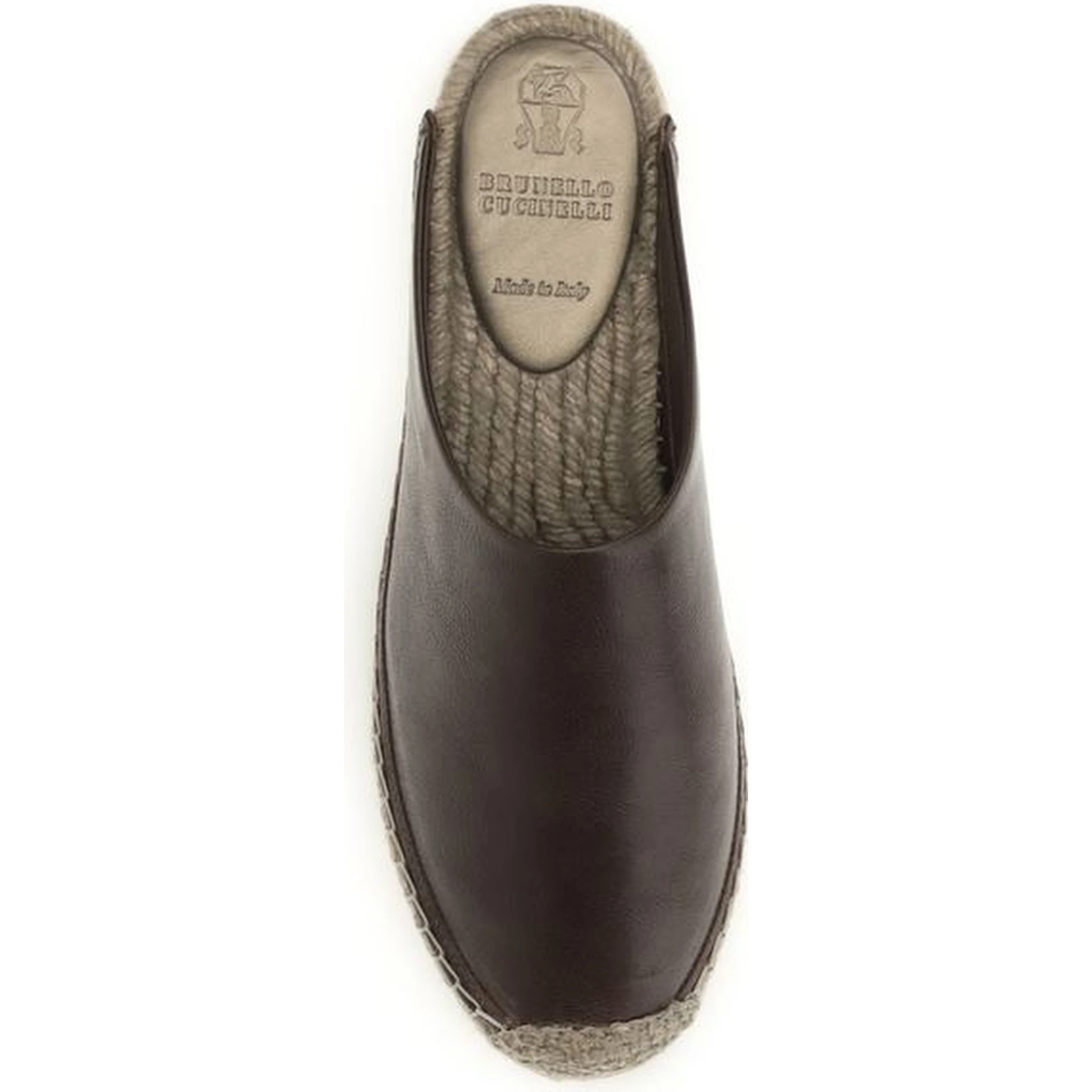 Brown Calf Leather Bos Taurus Mules