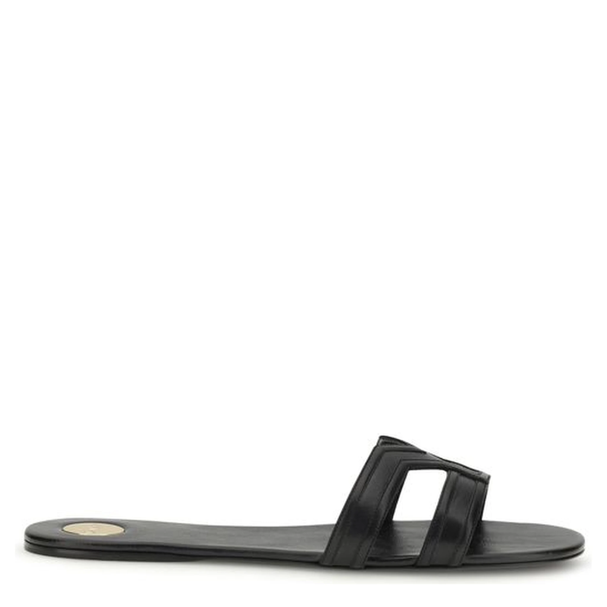 Black Calf Leather Bos Taurus Sandals