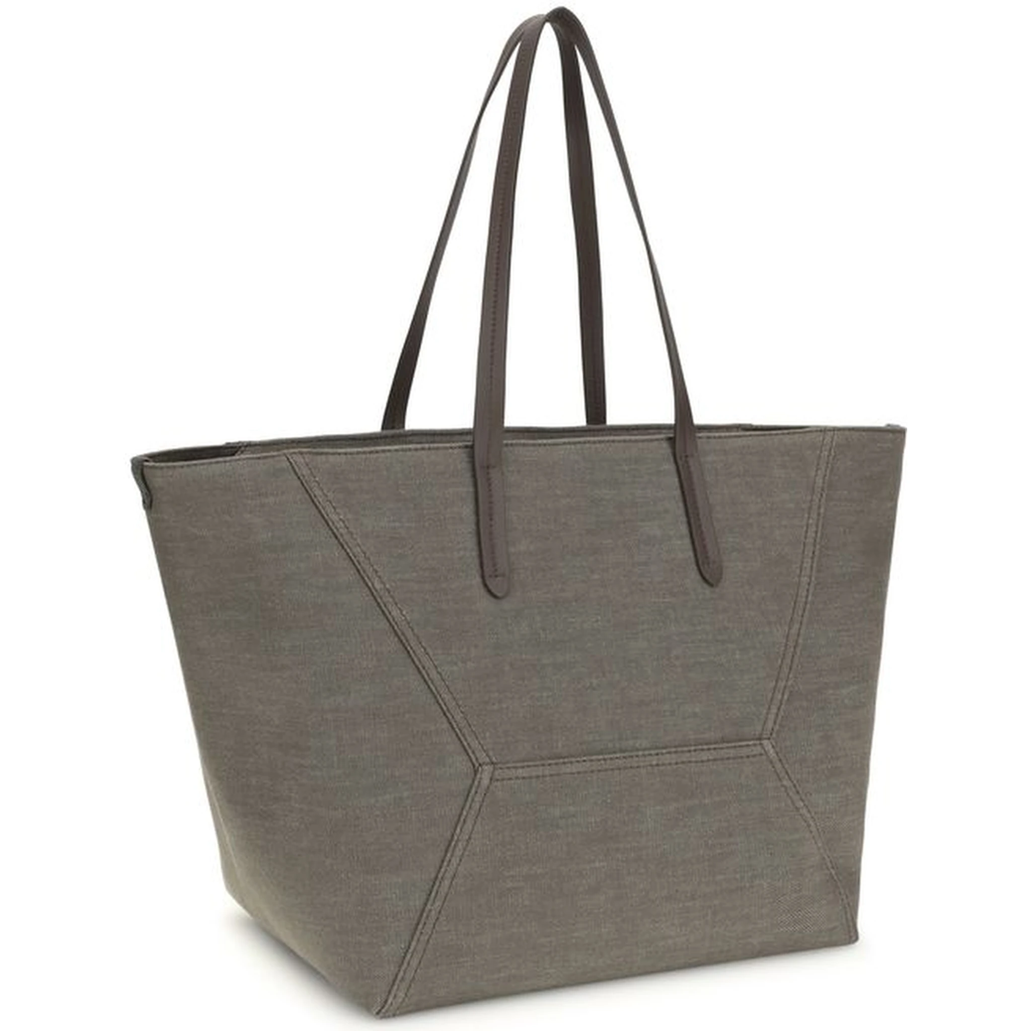 Brown Cotton Shoulder Bag