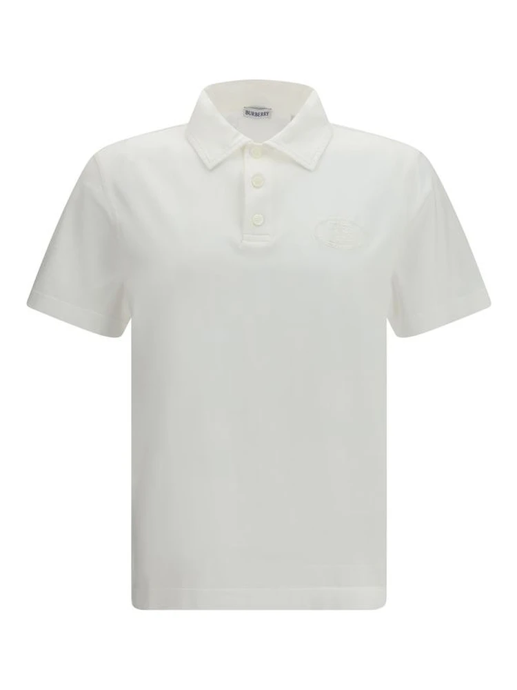White Cotton Polo Shirt