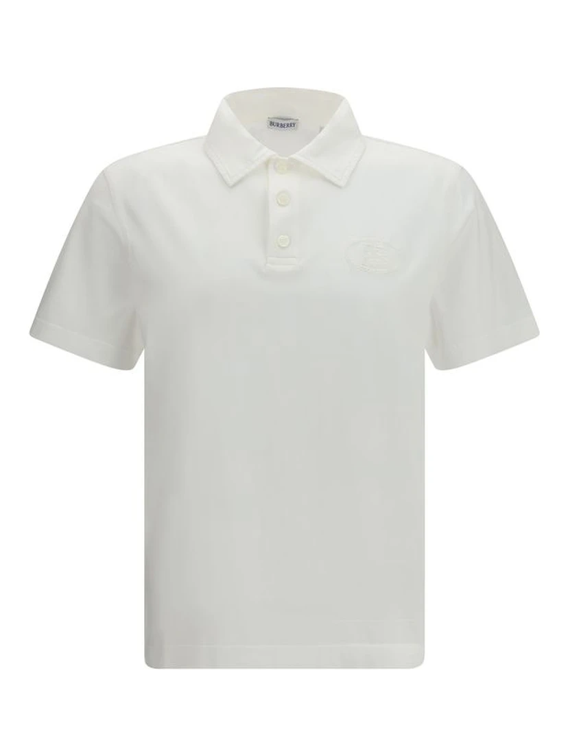 White Cotton Polo Shirt