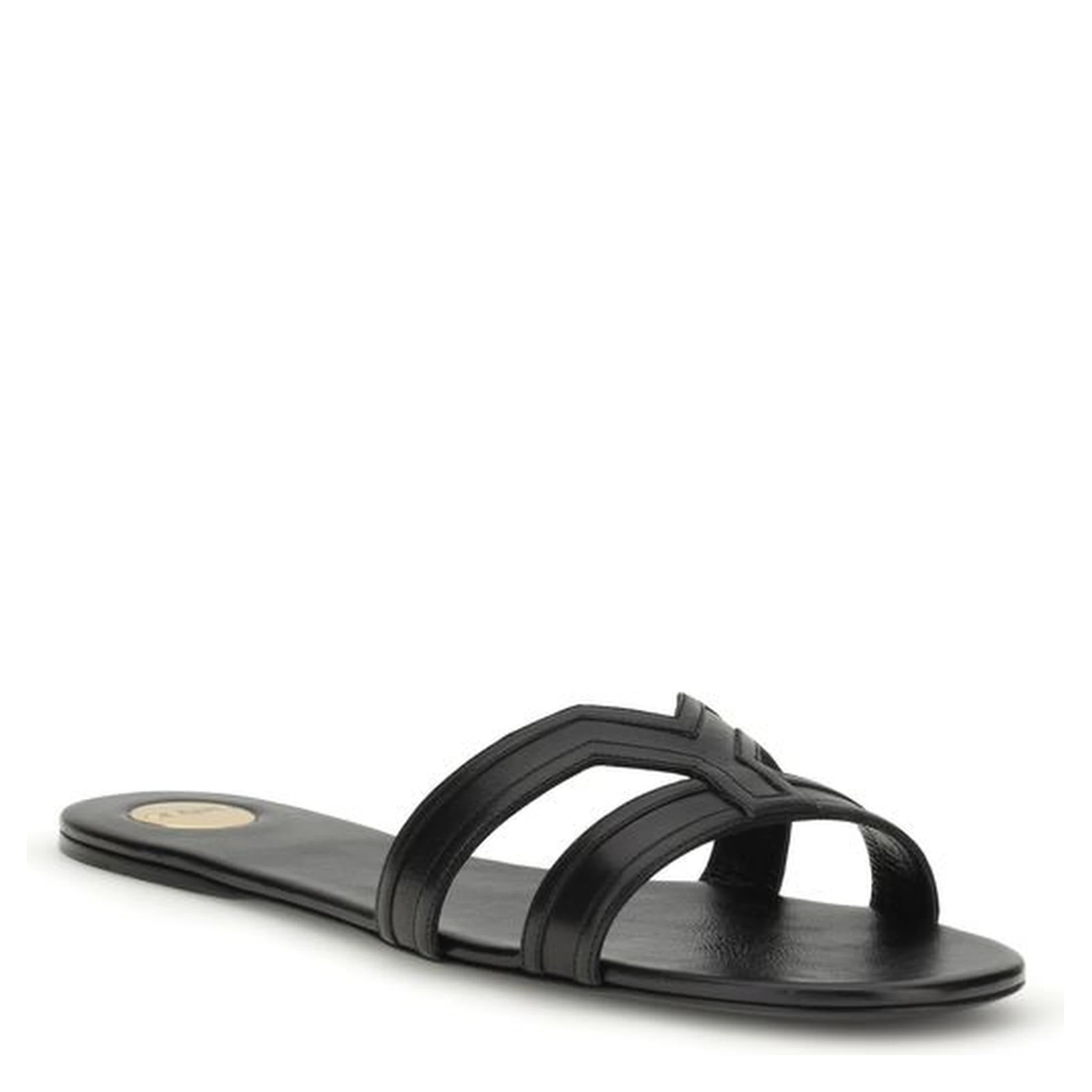 Black Calf Leather Bos Taurus Sandals