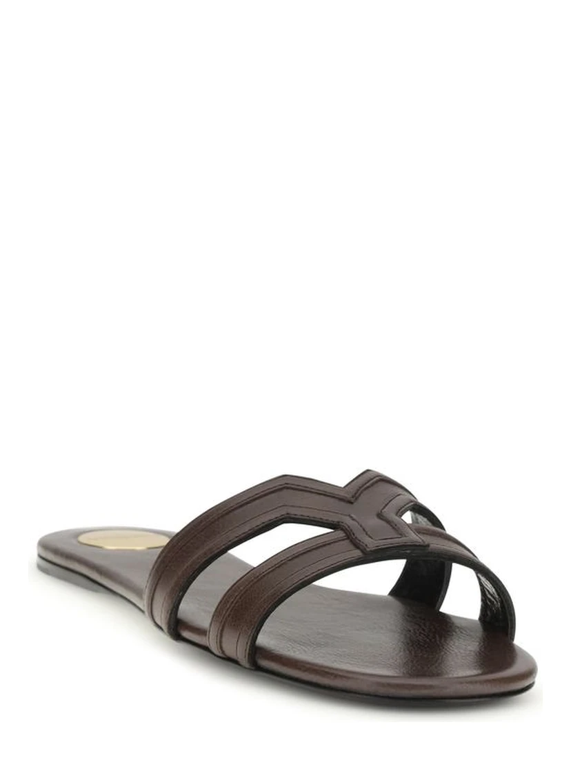 Brown Calf Leather Bos Taurus Sandals