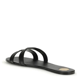 Black Calf Leather Bos Taurus Sandals