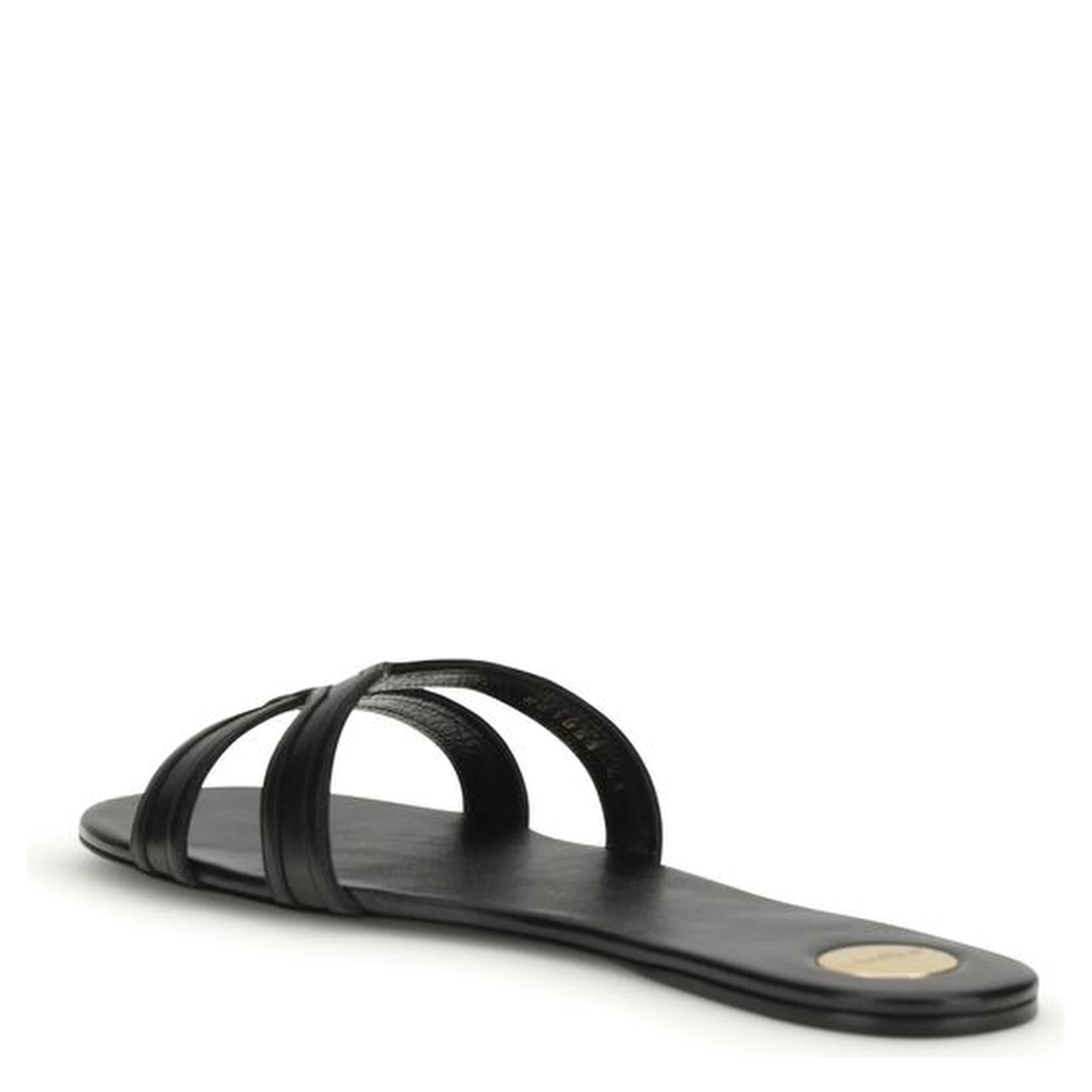 Black Calf Leather Bos Taurus Sandals