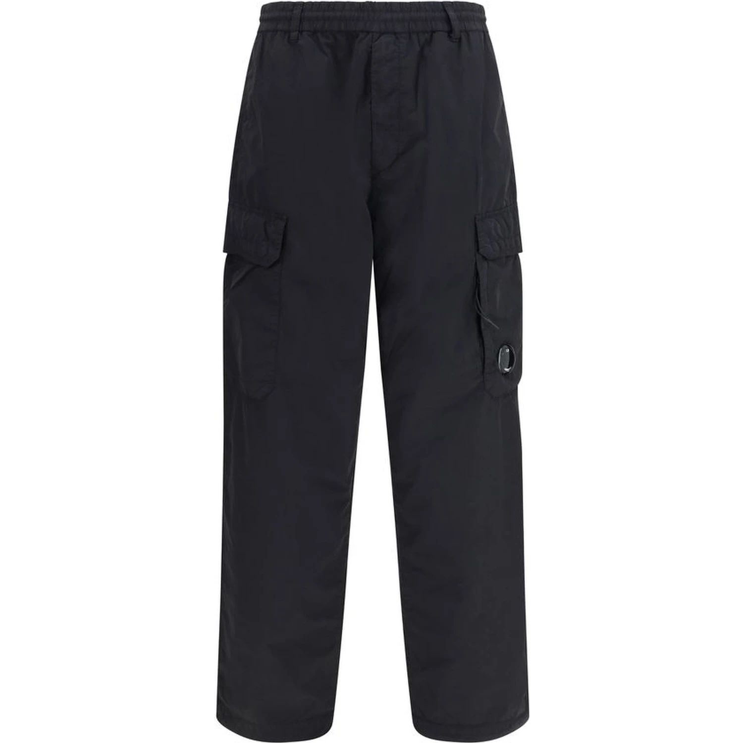 Black Nylon Cargo Pants