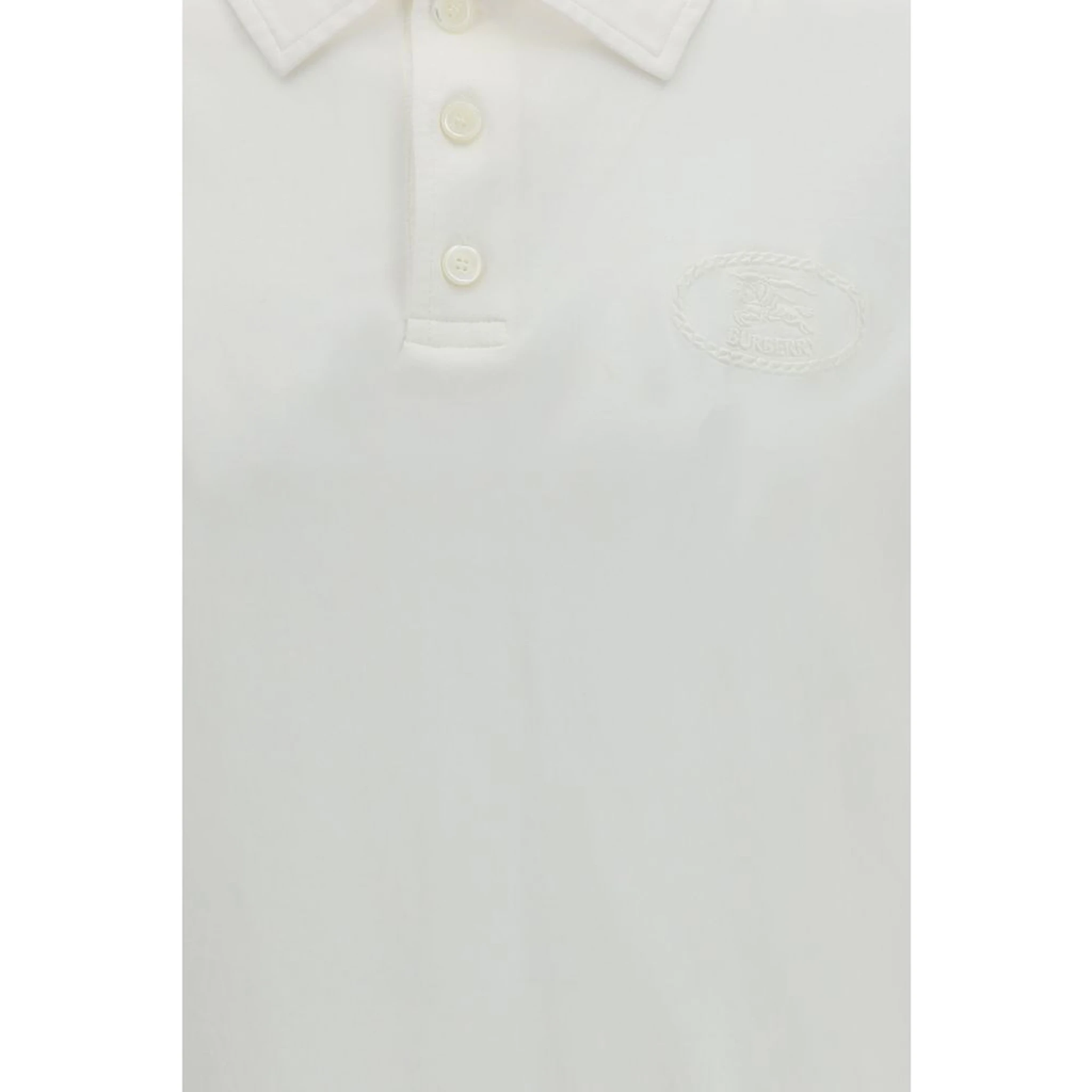 White Cotton Polo Shirt