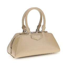 Beige Calf Leather Bos Taurus Shoulder Bag