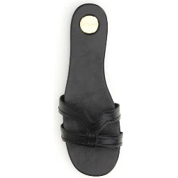 Black Calf Leather Bos Taurus Sandals