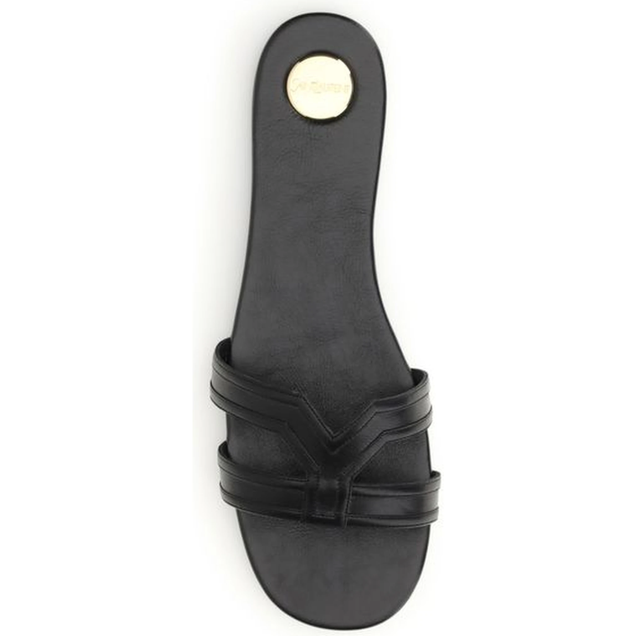 Black Calf Leather Bos Taurus Sandals