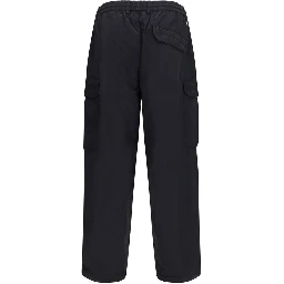 Black Nylon Cargo Pants