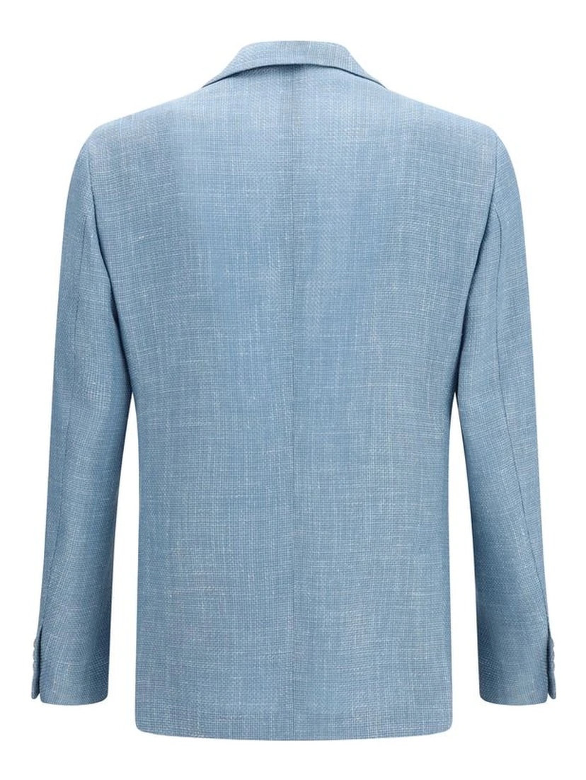 Blue Silk Blazer