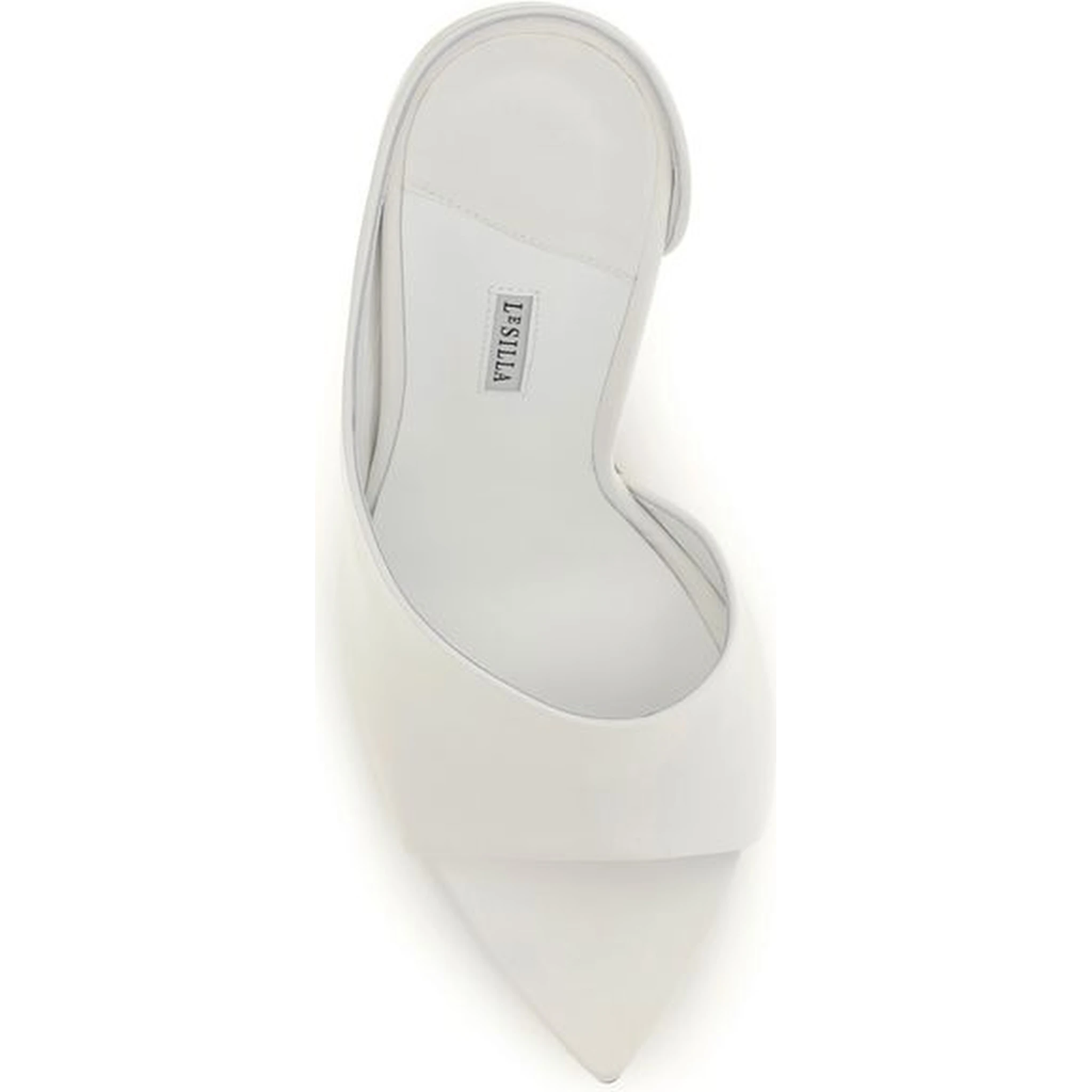 White Calf Leather Bos Taurus Stiletto Heel Sandals